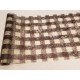 Lot de 3 Chemin de Table Carreaux Chocolat/Ivoire