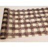 Lot de 3 Chemin de Table Carreaux Chocolat/Ivoire