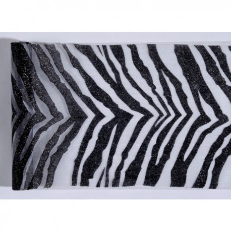 Lot de 2 Chemins de Table Zèbre Pailletés