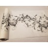 Lot de 2 Chemins de Table Voie Sèche Blanc/Noir