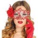 Masque Rouge Avec Fleur