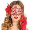 Masque Rouge Avec Fleur