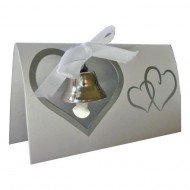 Marques Place Double Cloche Métal Argent x10