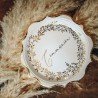 Assiette Communion Jolis Brin Blanche et Or