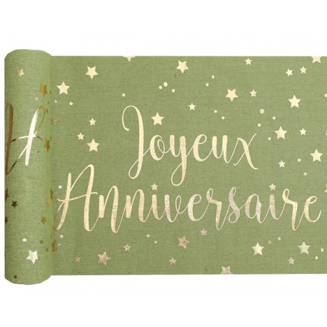 Chemin de table joyeux anniversaire