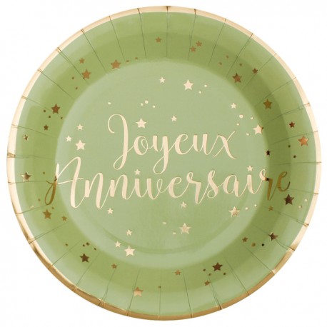 assiette joyeux anniversaire