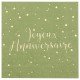 Serviette joyeux anniversaire
