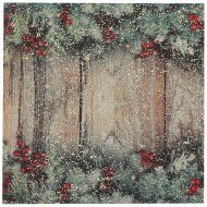 Serviette Sapin Baies Naturel