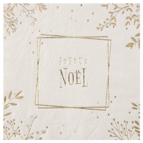 Serviette Feuilles Hiver