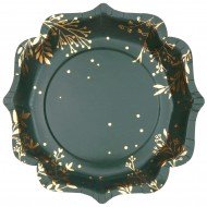 Assiette Feuilles Hiver