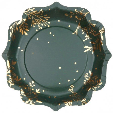 Assiette Feuilles Hiver
