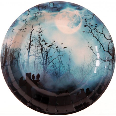 10 Assiettes Halloween Hanté