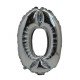 Ballon métal argent chiffres de 0 à 9